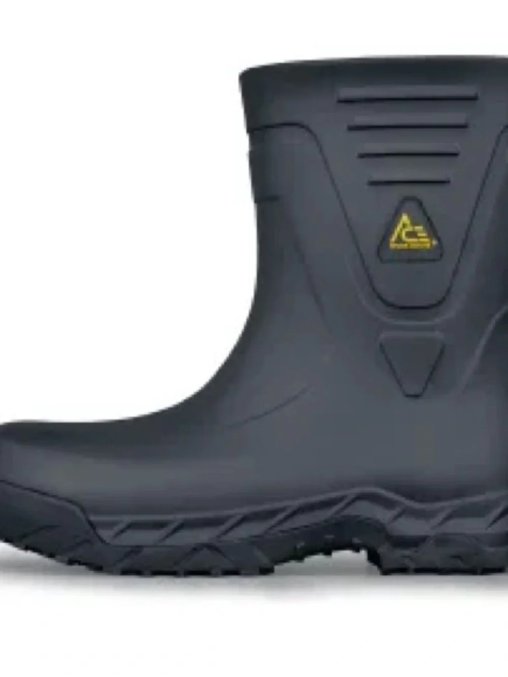 Men's Black Waterproof Rain & Snow Boots with Yellow Accent